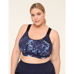 (T1) Livi Sports Bra High Impact Padded Underwire Adjustable Straps 44DDD